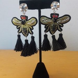 Butterfly tassel earrings